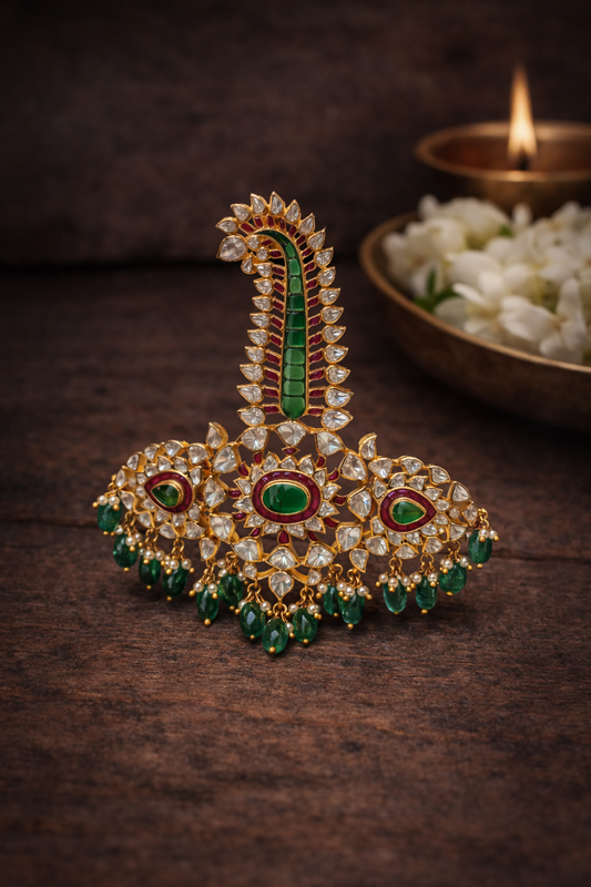 Emerald Ruby Polki Kilangi