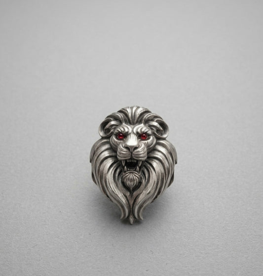 Majestic Lion 925 Silver Brooch