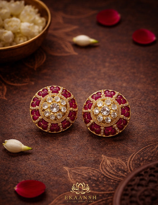Zivah Ruby Polki Studs