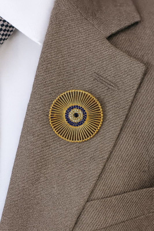 Radiant Evil Eye Brooch