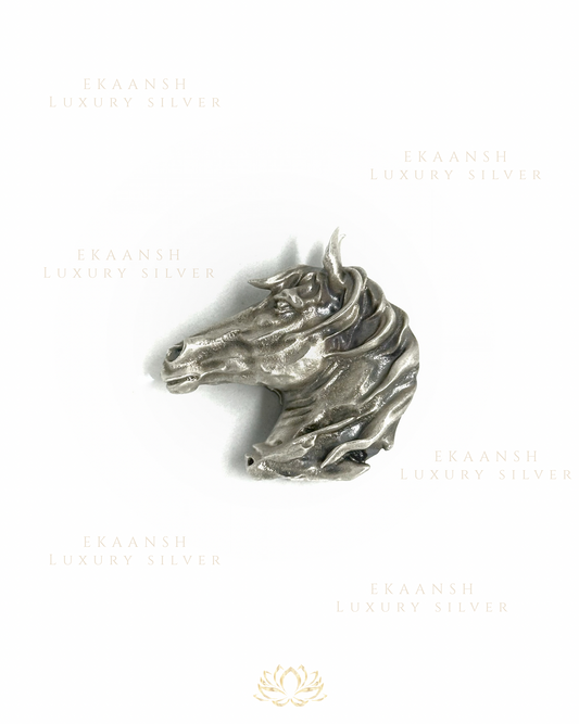 Gallant Stallion 925 Silver Brooch