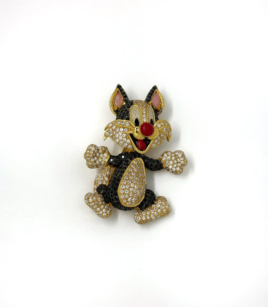 Star Shine Kitty Brooch