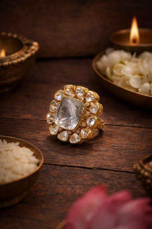 Chandrika Moissanite Ring