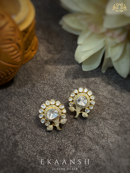 Aarohi Floral Kundan Studs