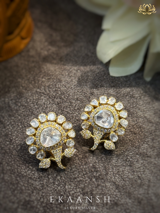 Aarohi Floral Kundan Studs