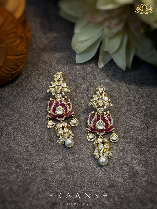 Padma Kundan Drop Earrings