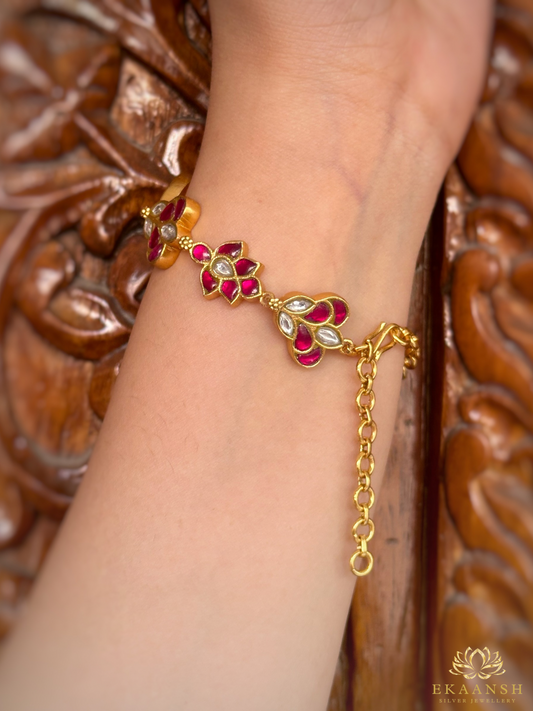 Gul Raas Kundan Bracelet