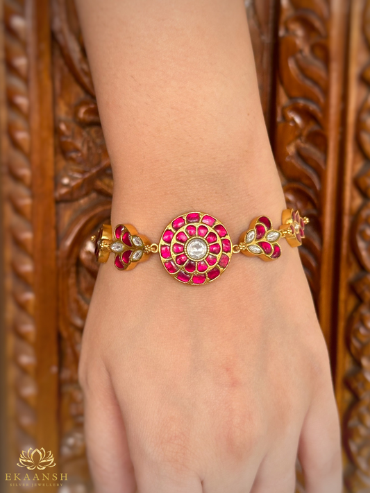 Gul Raas Kundan Bracelet