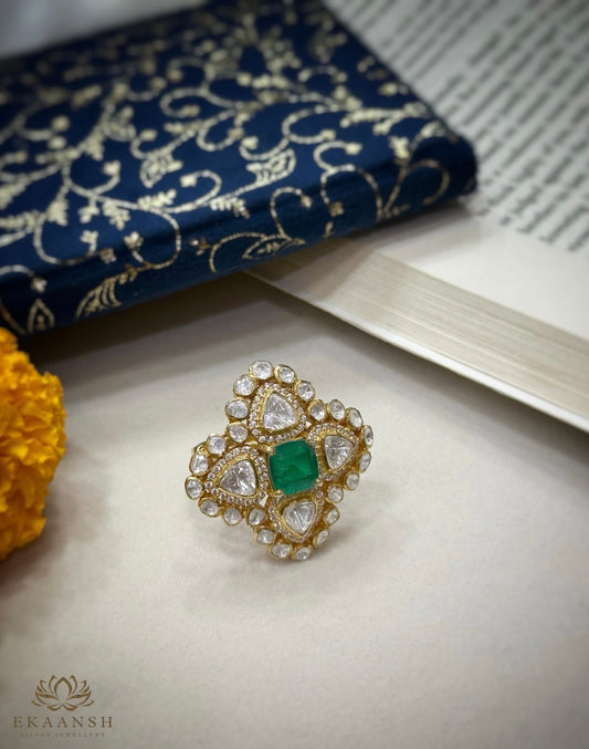 Emerald Blossom Ring