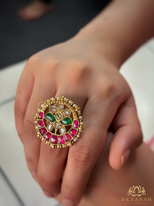 RangRekha Silver Ring