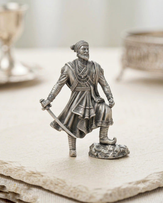 Chhatrapati Shivaji Maharaj Silver Brooch