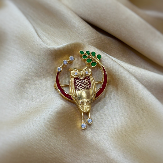 Enchanted Owl Perch Brooch