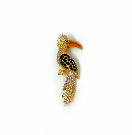 Majestic Hornbill Brooch