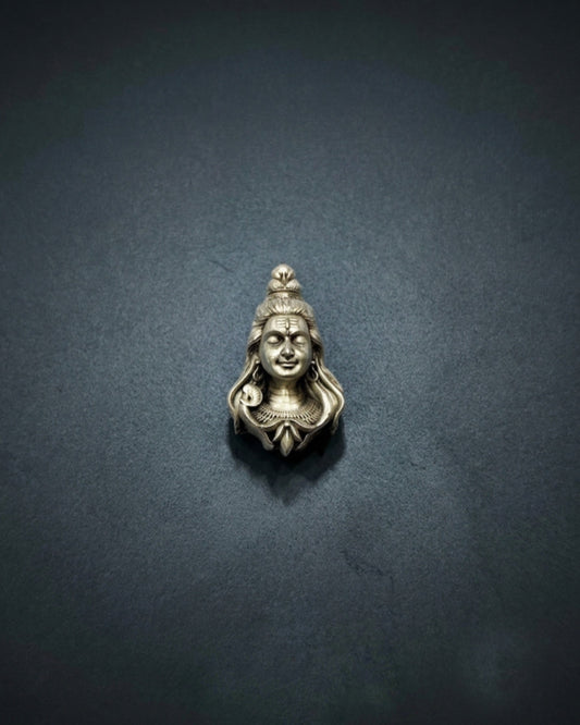 Lord Shiva Silver Brooch