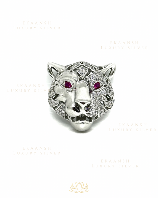 Panther 925 Silver Brooch
