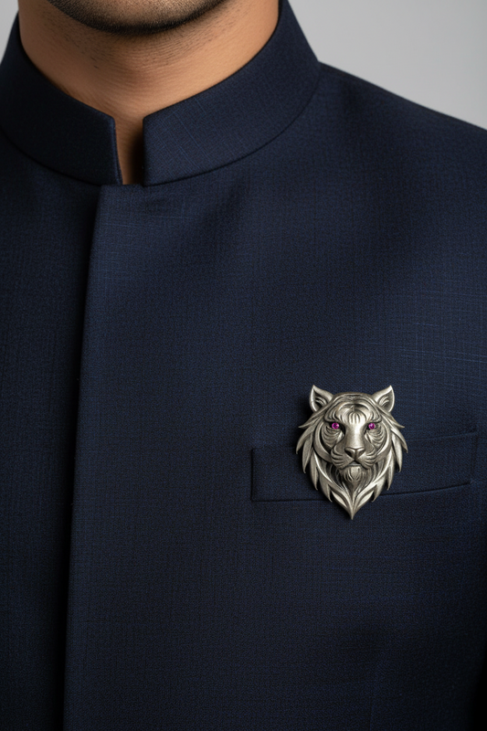 Regal Tiger 925 Silver Brooch