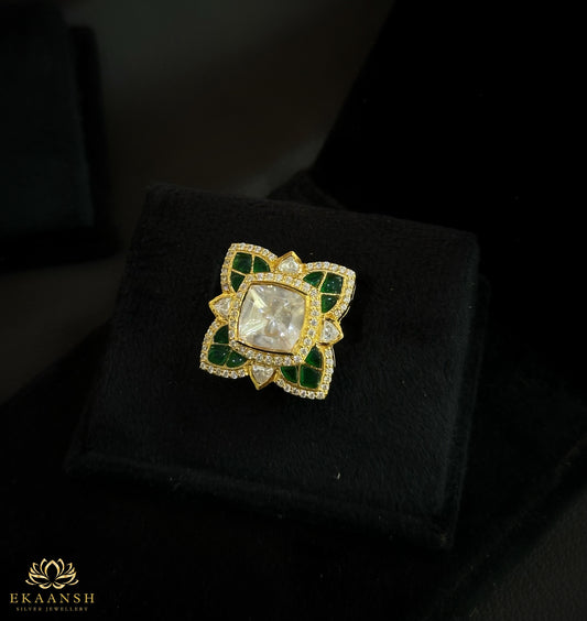 Vasundhara Moissanite Ring