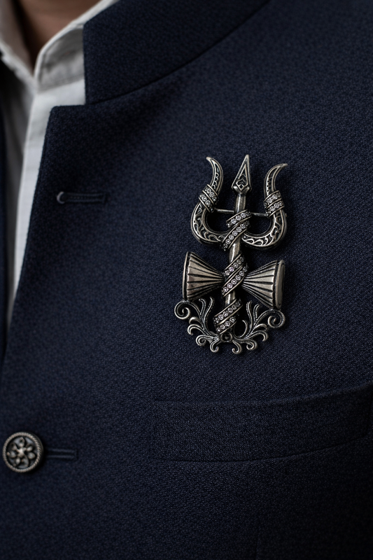 Divine Trishul Brooch