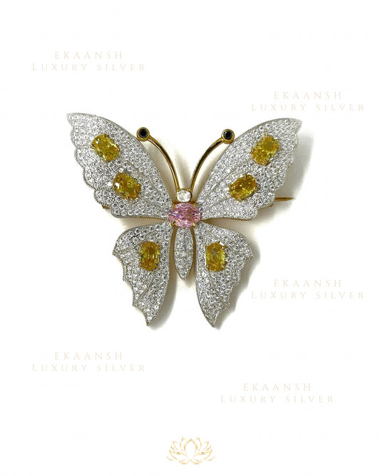 Papillon Radiance Silver Brooch