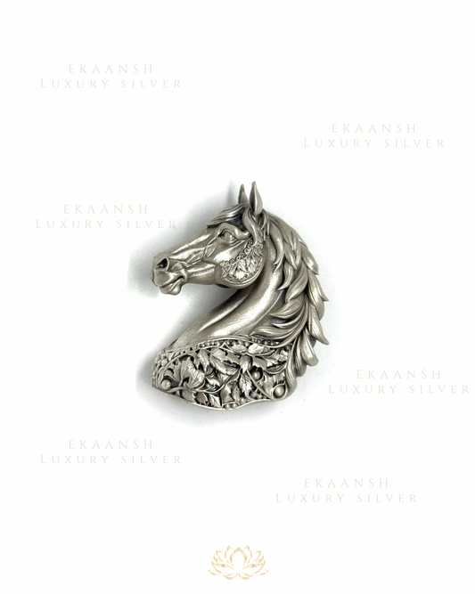 Royal Stallion 925 Silver Brooch