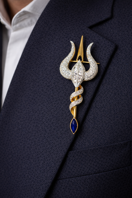 Shivansh Trident Brooch