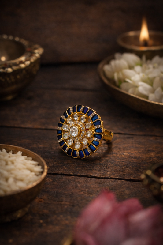 Neel-kamal Moissanite Ring