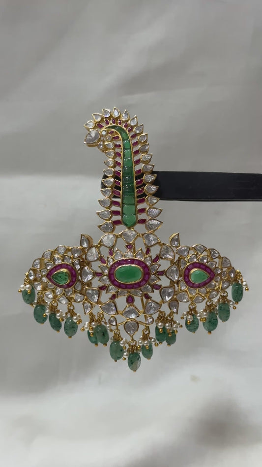 Emerald Ruby Polki Kilangi